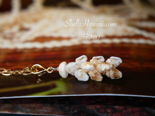 Authentic Niʻihau shell pendant — 17″ Pikake-style necklace crafted with luminous yellow and off-white Momi shells, artisan-designed