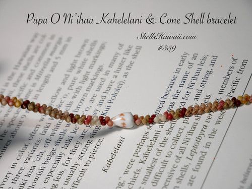 Niihau shell bracelet handmade, Kahelelani herringbone bracelet, Hawaiian shell jewelry gift, ocean inspired bracelet, authentic Niihau shells, island style jewelry