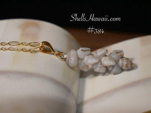 Authentic Niʻihau shell pendant — 17½″ Pikake-style necklace featuring soft blue Momi shells, handcrafted elegance Authentic Niʻihau shell pendant — 17½″ Pikake-style necklace featuring soft blue Momi shells, handcrafted elegance