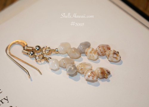 Niʻihau momi shell earrings simple lightweight everyday jewelry small drop style Hawaiian island jewelry gift