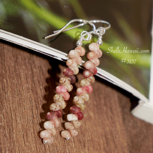 nier_3137
Simple Kahelelani shell drop earrings from Kauai and Niihau in natural tones, minimalist Hawaiian jewelry displayed on book