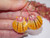 1 1/4" beautiful pumpkin yellow with some pink Sunrise shell earrings from Kauai! #2308