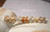 3" Niʻihau Shell Earrings – Earthy Gray, Golden ,yellowish and brown stripes  #2587