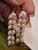 Authentic Niʻihau shell Heleconia earrings made with Keʻokeʻo Momi shells and pink flower Kahelelani accents tropical flower inspired shell jewelry (ニイハウシェル)