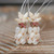 nier_2906
Hawaiian pineapple style shell earrings handmade with Niihau shells white Keokeo with red Waha accents Laiki and pink green Kahelelani