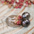 nier_3124
Kahelelani shell pearl earrings on coin showing size scale, multicolor Niihau shells with 10mm Tahitian pearls island style jewelry