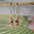 nier_3189
This photo shows the finished Kahelelani shell earrings hanging, highlighting the natural blend of pink, burgundy, and brown tones. The soft color contrast and lightweight design make these Hawaiian shell earrings perfect for everyday wear and a thoughtful gift under $100.
