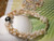 7" Niʻihau Shell Bracelet Ombre Momi Shells with Tahitian Pearl #501