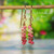 nier_3613
Colorful Hawaiian shell earrings made with Niihau Kahelelani shells in red, burgundy, pink, green soft pink, using small size 10 shells in a 3/4 inch minimalist drop style with 14k gold filled hooks, Niihau shell gift under $100.