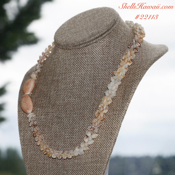21.5" Lei Pupu O Niihau | Niihau shell lei | Niiahu shell jewelry | Gifts from Hawaiian sea| Momi  shell lei | ShellsHawaii #22113