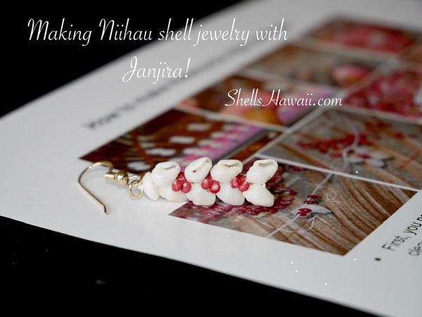 Hawaiian jewelry shells, Kahelelani shell supply, Genuine Niihau shells, Hawaiian craft shells, Niihau shell earrings DIY