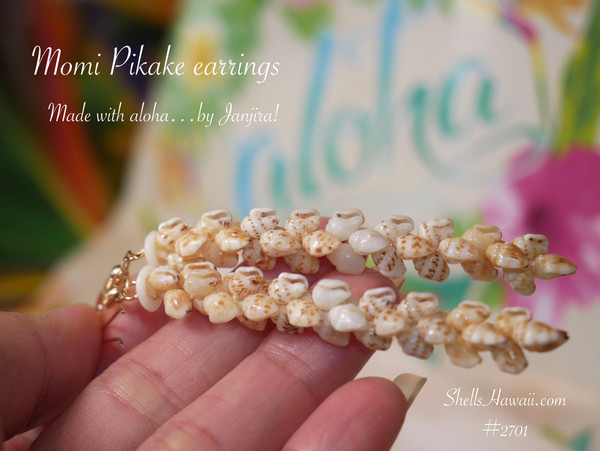 nier_2701
ALT 1:
Momi Pikake style earrings made with shells from Hawaiʻi, handcrafted Hawaiian shell jewelry with floral Pikake design