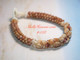 8" brown spotted Momi, natural brown, burgundy, Pink Kahelelani shell bracelet. Made with Hawaiian seashells from Kauai! #528