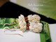 1⅛″ Niʻihau shell earrings in playful Pineapple style, handcrafted with natural wheat-shaded off-white Keʻokeʻo