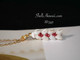 Authentic Niʻihau shell pendant — 18″ Heleconia-style necklace with off-white Momi and vibrant red Kahelelani shells, handcrafted elegance