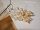 1¼″ Pūpū O Niʻihau Ombre Style earrings blending white Keʻokeʻo tones with soft tan and golden hues from Lenalena momi shells; light and glowing cluster design.
