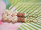 1¾″ Niʻihau Momi & Kahelelani Shell Earrings – Crown Flower with Poepoe Style #3225