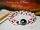 Kahelelani, Puka, and Tahitian pearl necklace 21¾″ with matte finish, handmade Kaua‘i shell jewelry