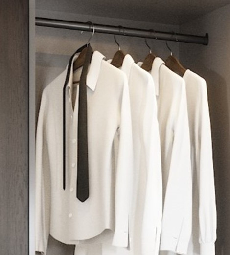 Interna Wardrobe Hanging Rail - Anthracite Grey  958mm