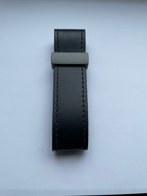 Leather Bracelet Handle   Black Leather / Anthracite Grey