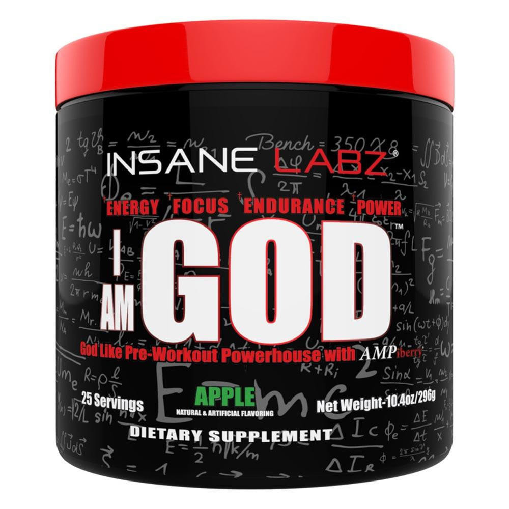 その他 God-Cleaner Mind Fitness Insane Labz I am God 25 Serv High Intensity Pre-Workout with Yohimbe