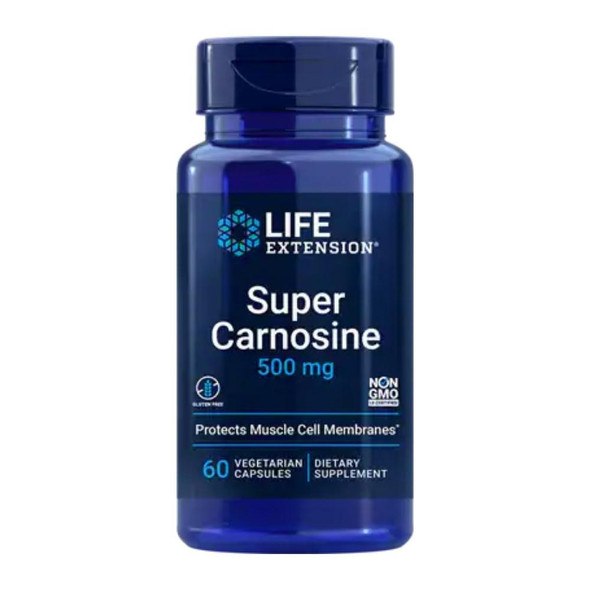  Life Extension Super Carnosine 500mg 60 Vege Capsules 