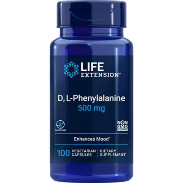  Life Extension D,L-Phenylalanine 500mg 100 Capsules 