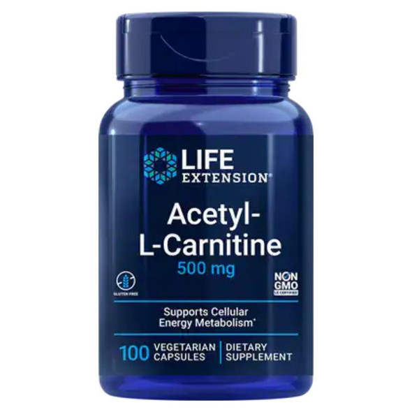  Life Extension Acetyl-L-Carnitine 500mg 100 Capsules 