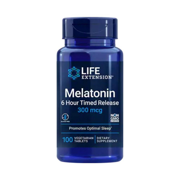  Life Extension Melatonin Timed Release 300 mcg 100 Capsules 