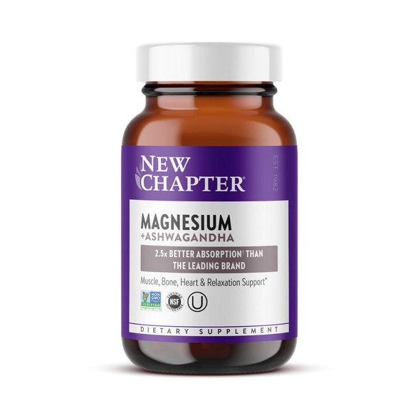  New Chapter Magnesium + Ashwagandha 90 Tablets 