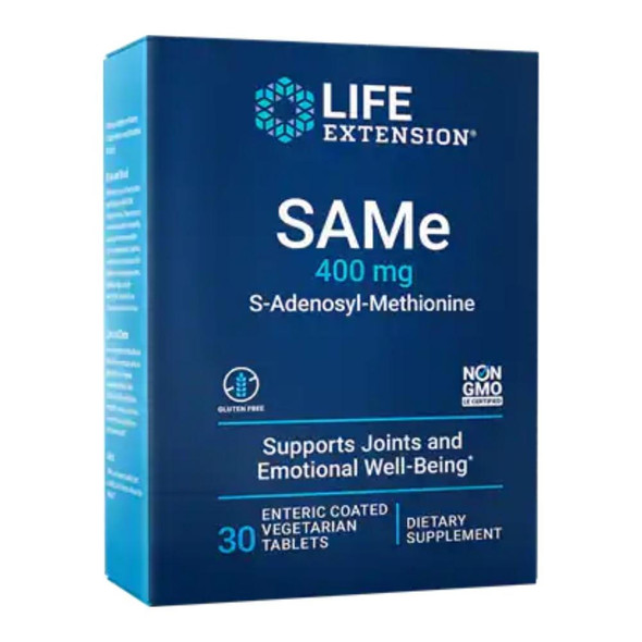  Life Extension SAMe (S-adenosylmethionine) 400 mg 30 Tablets 