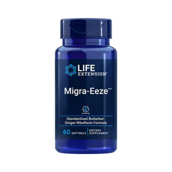  Life Extension Migra-Eeze Standardized Butterbur-Ginger-Riboflavin Formula 60 Softgels 