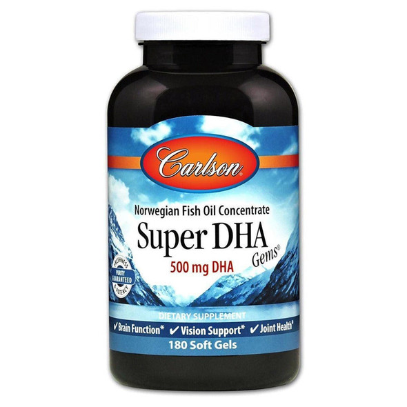  Carlson Super DHA 500mg 180 Gels 