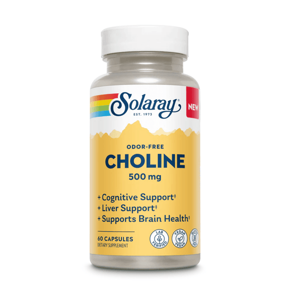  Solaray Odor-Free Choline 500mg 60 Capsules 