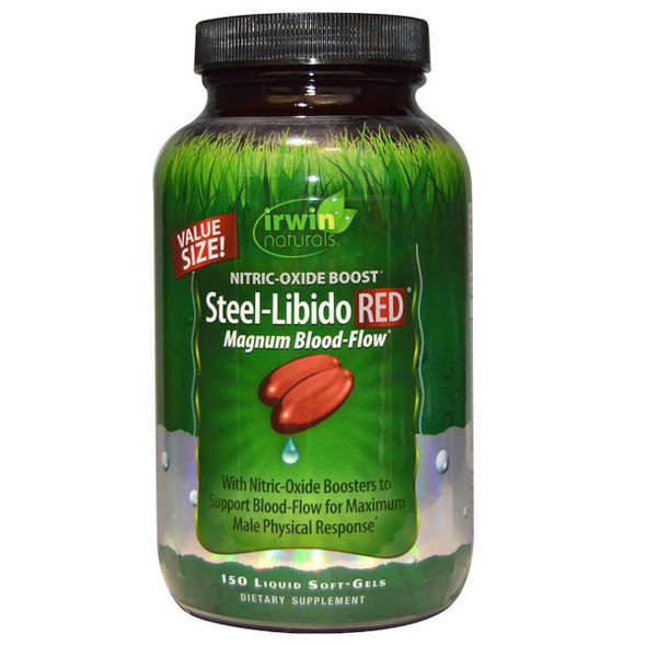  Irwin Naturals Steel Libido RED 150 Liquid Soft Gels 