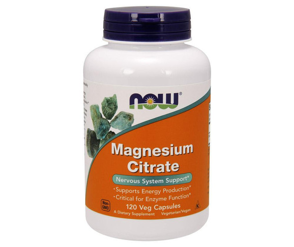  Now Foods Magnesium Citrate 120 Vege Capsules 