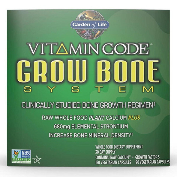  Garden of Life Vitamin Code Grow Bone System 30 Day Supply 