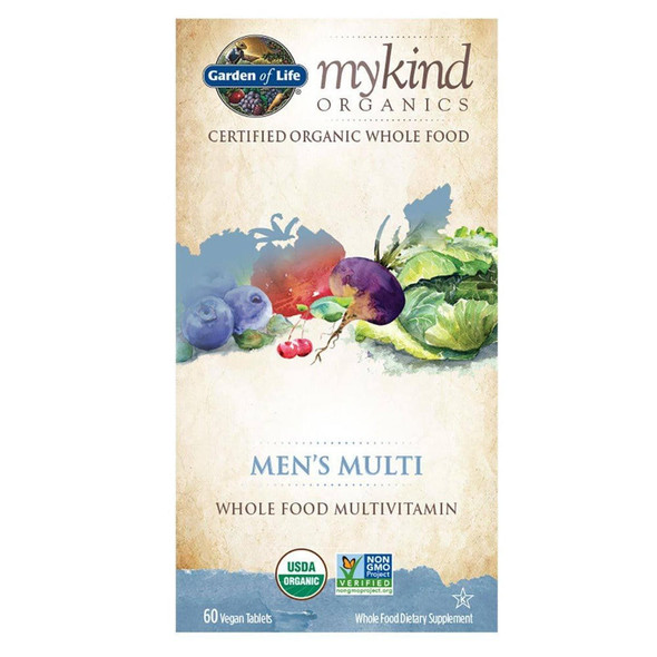Garden of Life MyKind Organics Men's Multivitamin 60 Tablets (Non-GMO) 