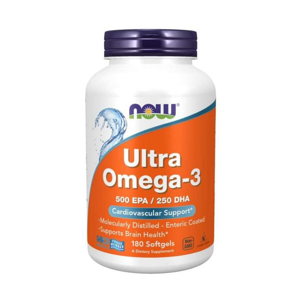  Now Foods Ultra Omega 3 Fish Oil 180 Softgels 
