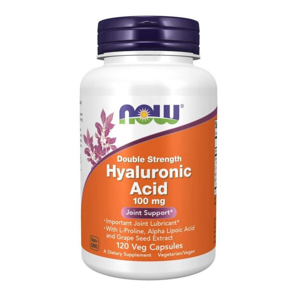  Now Foods Hyaluronic Acid 100 Mg 2X Plus 120 Vegetable Capsules 