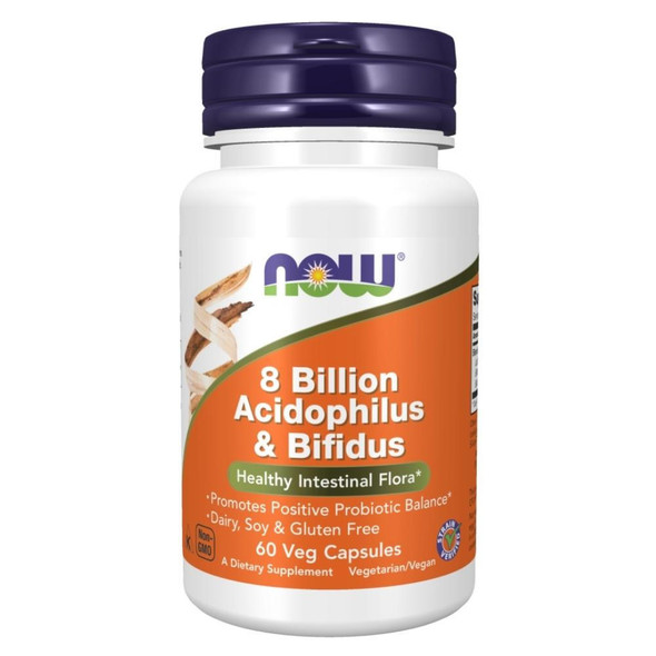  Now Foods 8 Billion Acidoph/Bifidus 60 Vege Capsules 