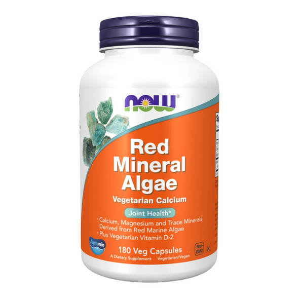  Now Foods Red Mineral Algae (Aquamin) 180 Vegetable Capsules 