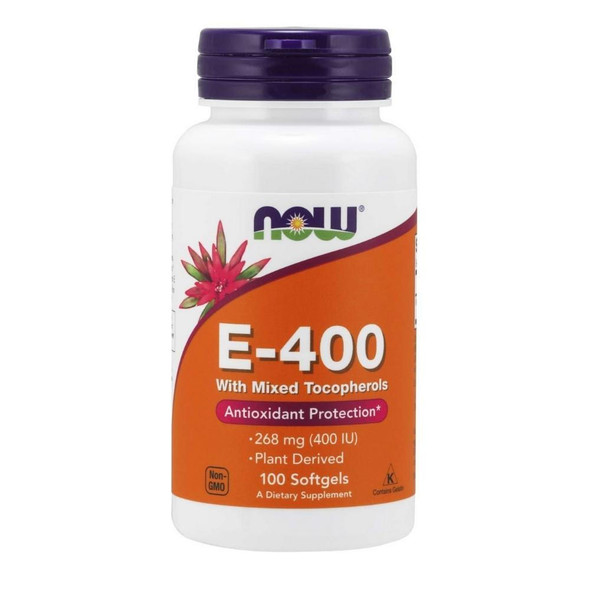  Now Foods Vitamin E-400 100 Softgels 