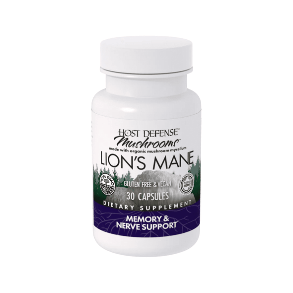  Fungi Perfect Host Defense Lion's Mane 30 Vege Capsules 