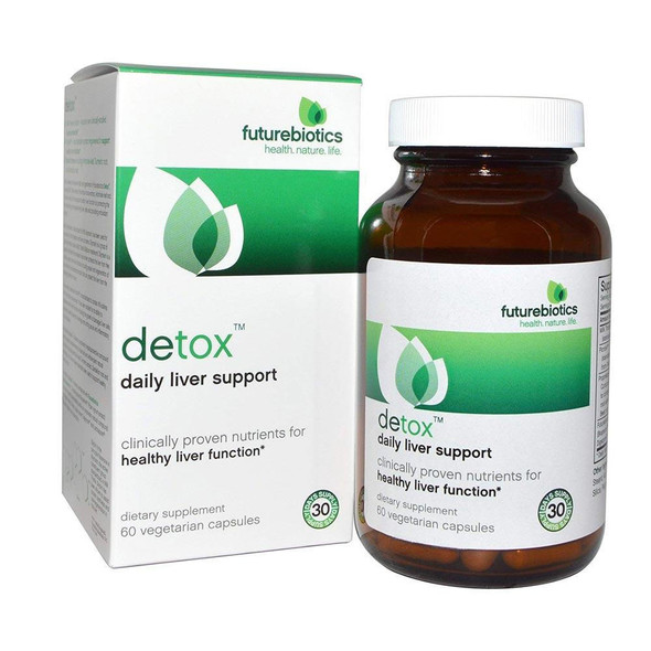  Futurebiotics Detox Daily Liver Support 60 Capsules | Healthy Liver Function 