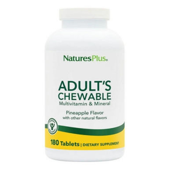  Nature's Plus Adults Chewable Multi Pineapple 180 Tablets 