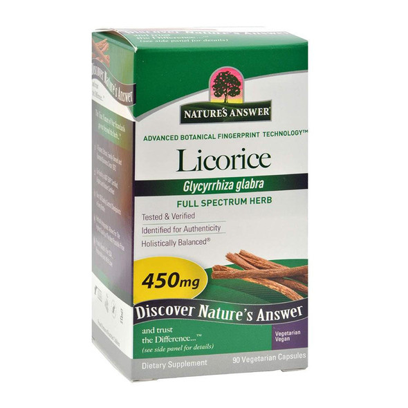  Nature's Answer Licorice Root 90 Capsules | Soothes Mucous Membranes 