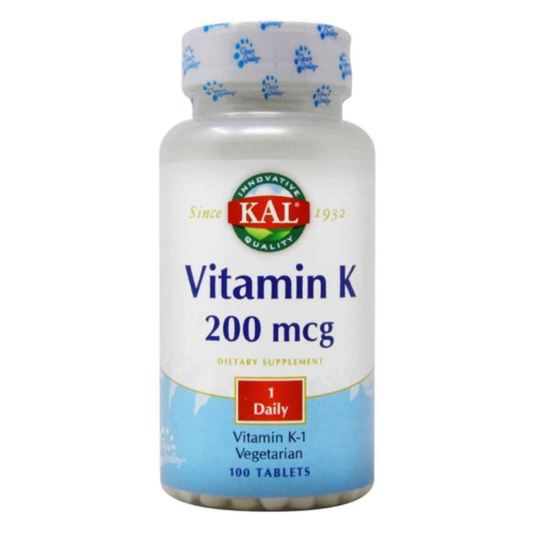  Kal Vitamin K 200MCG 100 Tablets 