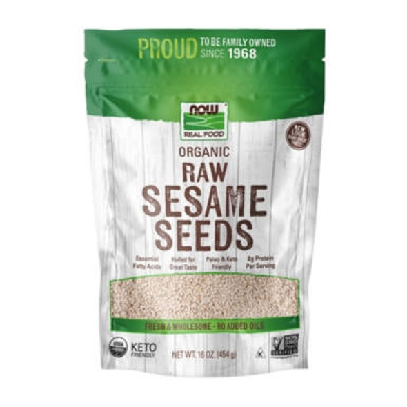  Now Foods Organic Raw Sesame Seeds 16oz 