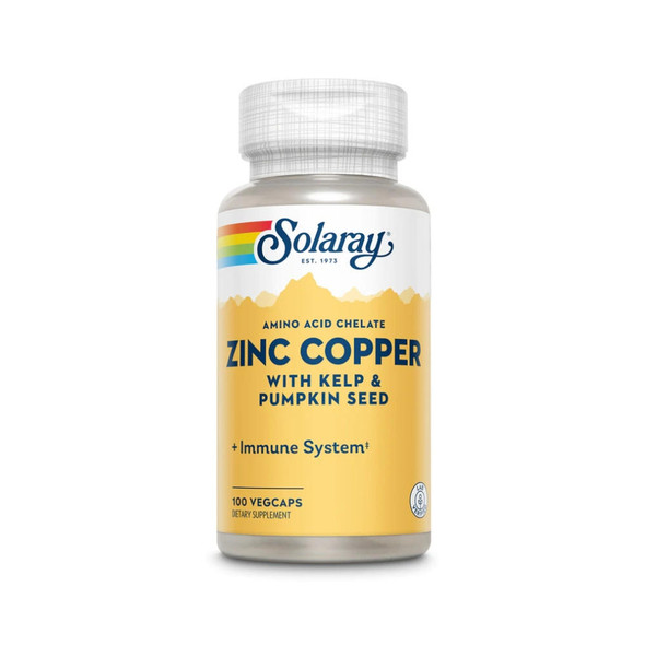  Solaray Zinc Copper 100 Capsules 